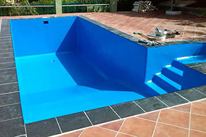 Holdbar Poolbeschichtung blauw